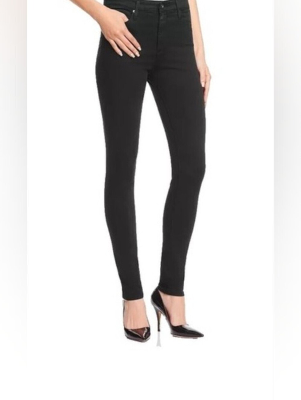 NWOT AG Jeans- Super High-waisted Black Skinny Jeans-  Womens Size 27 Regular
